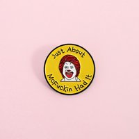 Creative cute clown character brooch Enamel Pin Cartoon Fed up metal accessories badges Jewelry Gifts