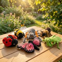 Six Series Insects Plush Toys Realistic Simulation Animal Doll Simulation Ladybug Spider Dolls Birthday Gifts For Boys And Girls