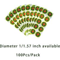 100 Pcs/pack, 1-inch or 1.57-inch Diameter Shooting Practice Small Target Paper Replacement Bullseye Stickers