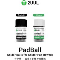 2UUL PadBall Solder Balls 100000 per Bottle for iPhone Android, High Conductivity Solder Pad Repair Professional Rework Tool