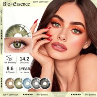 Bio-essence 1 paire de lentilles de contact colorées aspect naturel lentilles pour les yeux bruns lentilles bleues de contact grises livraison rapide lentilles pour les yeux verts