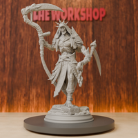 The Flesh Reaper Undead Miniatures | 28mm-75mm | Resin 3D Printed DND Pathfinder Mini | Unpainted Grey