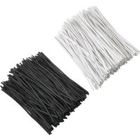 100Pcs BK WH Oblate Iron Wire Twist Ties Heavy Duty Coated Garden Ties for Outdoor Indoor Plants Tomato Cucumber Vines Support