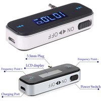 LCD Display Mini 3.5mm FM Transmitter Wireless FM Transmitter Modulator Wireless In-car Music Audio For Mobile Phones Car Kit