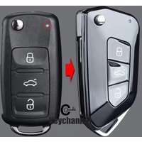 3 Button Car Key Shell Modified Flip Folding Key Case Golf 8 Style Casing for Golf Tiguan Polo Jetta Skoda Seat 5K0 837 202AD