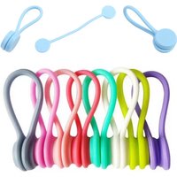 Silicone Reusable Cable Wire Organizer Winder Storage Holder Bag Ties Cord Bag Clip Food Saver Earphones Line Tidy Bobbin Winder