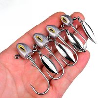 Billings Jig Heads Fishing Swimbait Hook Underspin Hook with Spinner Blade Lure&Jig Fishing for Bass Freshwater Saltwater