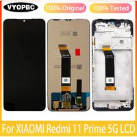 Original LCD Display With Frame For XIAOMI Redmi 11 Prime 5G Panel Digitizer Assembly Repair Replacement Parts Touch Screen