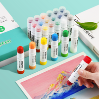 Profession solide Gouache bâton de base/Macaron Pastels Crayons peinture enfants dessin Art fournitures Non toxique cire Crayon DELGREEN