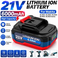 18V 6Ah Li-Ion Battery for Makita BL1830B BL1815 BL1850B BL1860B, Replacement Power Tool Battery