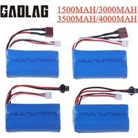 7.4V 1500/3000/3500/ 4000 mAh JST/T/SM Plug 18650 2S li-ion Battery for Wltoys 12423 10428 12429 12401 12402A RC Car Spare Parts