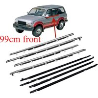 4 pièces de joints en caoutchouc chromés ou noirs pour vitres de Toyota Land Cruiser LC80 LX450 1991-1998, longueur 4870 mm, 75730-60020