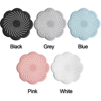 Silicone Floor Drain Cover Flower Shape Mesh Sink Strainer Anti-blocking Hair Clean Up Waste Catcher Kitchen Bathroom Accessory