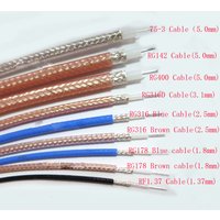 5meters/Lot RG142/RG400/RG316D/RG316/RG178 RF Coaxial Antenna Wire Cable Silver-plated Brown/Blue Color