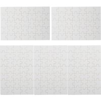 5 Sets Puzzle Sublimation Blank Blank Puzzle Diy Blank Puzzle Crafts Blank Jigsaw Puzzle Pieces Thermal Transfer Puzzle Craft