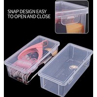 Dustproof Nail Art Tool Storage Display Box Makeup Brush Storage Box Transparent Plastic Makeup Jewelry Organizer Display Case