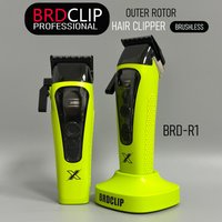 Profesjonalna maszynka do włosów BRDCLIP BRD R1, 4500mAh, 240 minut pracy, silnik bezszczotkowy, ostrze DLC, trymer do strzyżenia włosów dla mężczyzn, do użytku domowego i w salonie fryzjerskim.