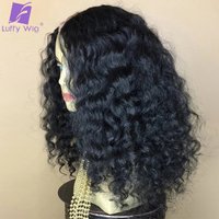 Water Wave V Part Wig Human Hair Brazilian U Part Loose Deep Wave Wigs Glueless Vpart Loose Curly Human Hair Wig for Black Women