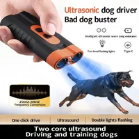Dog Repeller Portable Ultrasonic Deterrent Handheld Anti-barking 3in1 Dog Training Device Repel Animals Pets Dog Trainer
