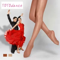 Marque de haute qualité filles dames femmes brillant paillettes brillant Latin salle de bal danse Shimmery Collant miroitant pieds collants