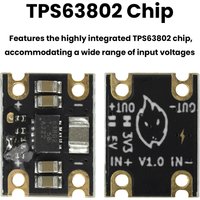 Mini Buck-Boost Converter Module TPS63802 DC 1.8-5.5V Input 3.3V 5V Output for DIY Projects and Power Banks