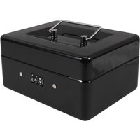 Steel Small Safe Box Password Lock Portable Locking Storage Box Large Capacity Cash Organizer Hidden Key Safe Outdoor Secure
