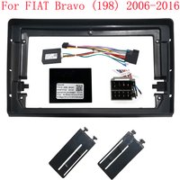2 Din 9 Inch Fascia Radio Panel Frame Dash Kit with Harness Canbus Cable Box 9 Car For FIAT Bravo (198) 2006-2016