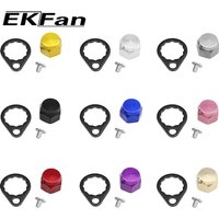 EKfan M8 daiwa M7 Shimano Left / Right Hand Nut With Black 15MM Lock washers and screws For Baitcasting Fishing Reel DIY parts