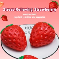 Giant Extra Large Strawberry Squishy Slow Rising Simulation Fruit Ball Stress Relieving Squeeze Fidget Toy Gift for Adults Kids