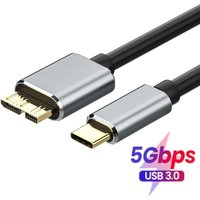 Micro B USB 3 0 to Type C Cable Connector Charging Sync 5Gbps Tranfer Type-C to USB 3.0 Micro B Cable Hard Drive Disk Data Cord