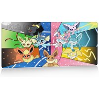 Game Card Mousepad Eevee XXL Desk Mat Pokémon Anime Peripheral Pokemon HD Large MouseMat E-Sports Cabinet Deskpad PC Accessories