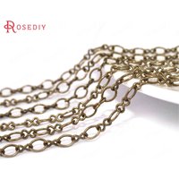 5 Meters width 3.5MM Copper Round Oval Link Figaro Chains Necklace Chains Diy Jewelry Findings Accessories Wholesale