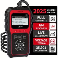 Advanced Obd2 Scanner V350 - Handheld Diagnostic Tool for All Vehicles, Reads Engine Faults, Tests Batteries, Analyzes and Tests Engine Performance, 350+ Readiness Check Codes, Dtc Book, 35, 901+