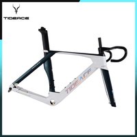 Tideacebike ARES T1000 Full Carbon Road Frame Disc Brake Aerodynamic Max 32C Tideace T47 Race Bicycle Frameset with Handlebar