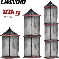 Limnoid 30 60 90cm Floating Fishing Net With Adjustable Drawstring Quick Drying Breathable Mesh Foldable Fish Keeping Net