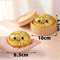Colorful 10 Styles Glitter Dumpling Glitter Dumpling Squishy with Box Dumplings Sensory Squeeze Toy for Stress Relief Toys