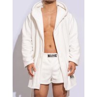 D. M Men's Bathrobe Short Thickened Solid Fleece Pajama Sexy Warm Autumn Winter Leisure Home Bath Robe Men