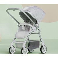 Four-wheel Universal Stroller Can Sit and Lie Down, Foldable 0-3 Year Old Baby Goes Out, Four-wheel Shock Absorber