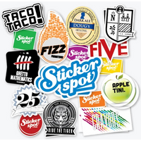 Customized Printing Waterproof Vinyl Die Cut Logo Adhesive PVC Label Sticker Adhesive Die Cut Eco-Friendly Vinyl Stickers