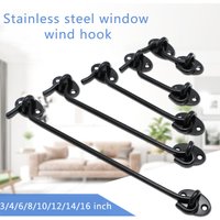 Stainless Steel Window Lock With Safety Switch Cabin Window Hook Door Eye Latch Silent Catch Holder Door buckles Door hasp