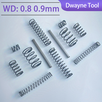 Compression Spring miniature 0.8/0.9mm Wire Dia, 5mm-18mm OD,5mm-50mm Free Length Spring Steel Extension Spring,Black,10Pcs