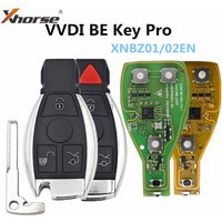 XHORSE VVDI BE Key Pro XNBZ01EN XNBZ02EN For Benz V3.1 PCB Remote Chip Smart Key Shell With Logo Can Exchange MB BGA Token