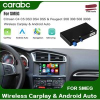 CARABC Wireless Android Auto Carplay Fits For Peugeot&Citroren SMEG&MRN 208 308 508 3008&C4 DS3 DS4 DS5 Reverse Camera