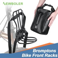 NEWBOLER Metal Front Rack For 4L 6L 10L Brompton Bike Bag Front Lightweight Shelf Luggage Rack Bicycle Accessories