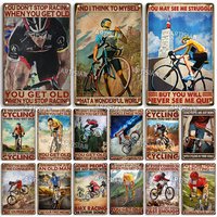 Artisian Fahrrad Metallschild Fahrrad Sport Blechschild Radfahren Dekoratives Poster Wanddekoration Garage Bar Pub Club Hotel Café Küche