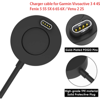 Charger For Garmin Vivoactive 3 4 4S/Fenix 5 5S 5X 6 S 6X/Venu 2 2S Sq Magnetic Charger For Forerunner 945 245 45 Charging Cable