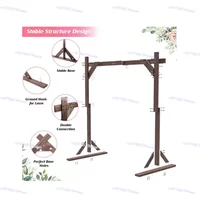 Square Wooden Wedding Arch, Backdrop Stand for Ceremony, Party and Proposal