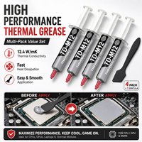 12.4 W/mK High Performance Thermal Paste 4 Pack CPU GPU Cooling Grease Heat Dissipation Compound for PC Laptop with Spatula