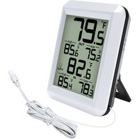 INDOOR OUTDOOR Thermometer Max/Min Record Waterproof Cable for Home Fridge Aquarium Wall/Table Mount ℉/℃ Switch for Home