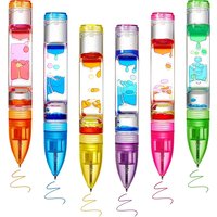 1PC Liquid Motion Bubble Pen-Retractable Ballpoint,6 Colors, Anxiety Relief Stress-Free Writing, Cool Relax Pen for Study/Office